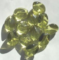 12 26x20mm Acrylic Olivine Oval Nuggets